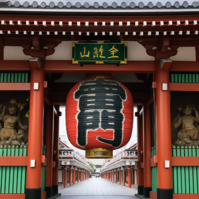Kaminarimon Gate in Asakusa, Tokyo